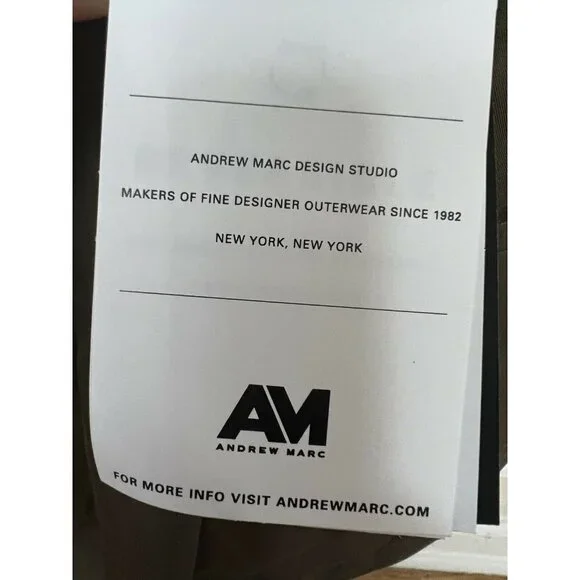 ANDREW MARC Reversible Hooded Parka In Olive Size Medium Women Long